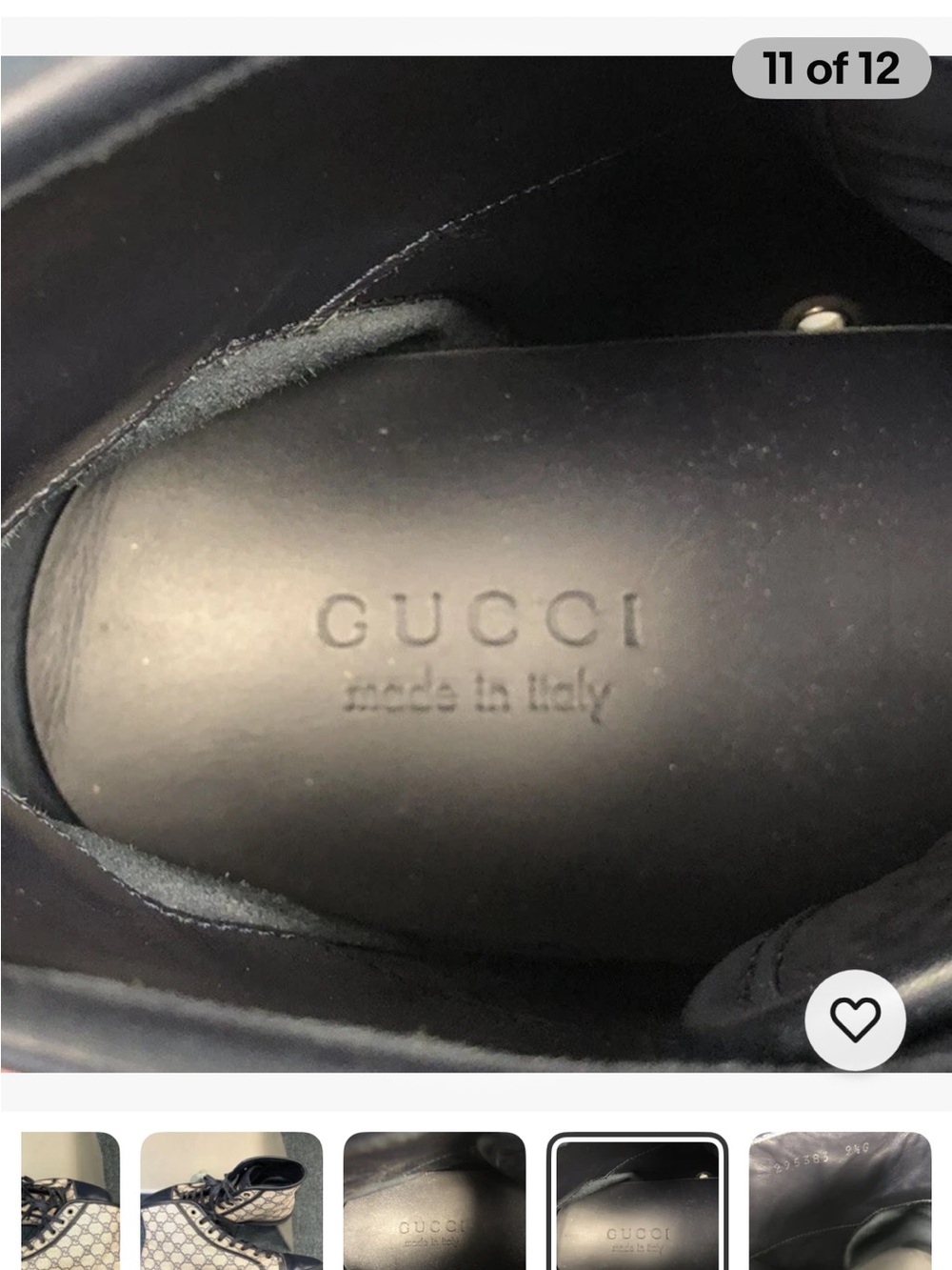 GUCCI SHOES SNEAKERS GG PLUS GUCCI IN EXCELLENT CONDITION - Picture 11 of 12